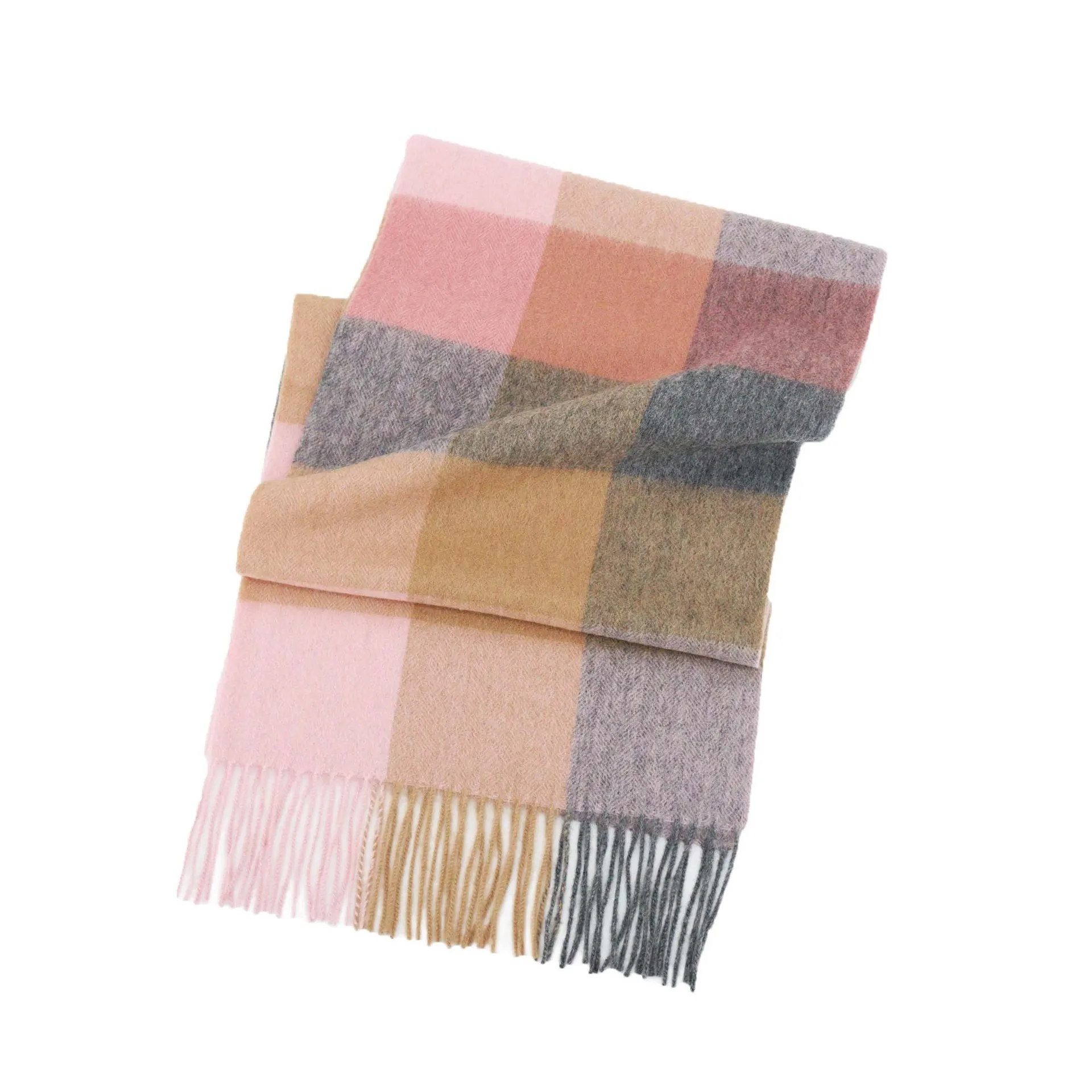 2024 New Wool Scarf for Women Luxurious Long Simple Women\'s Plaid, Popular Winter Style Versatile Men\'s Scarf Women Luxury