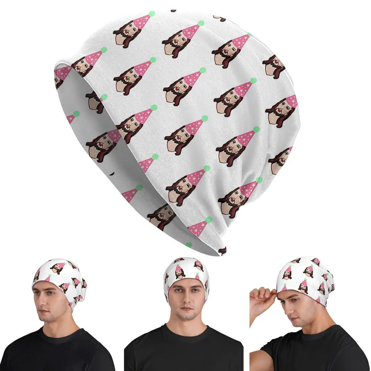 

Happy Birthday Jesus Funny Christmas Shirt Skullies Beanies Hats Warm Autumn Cap Knitted Bonnet Caps for Men Women Adult