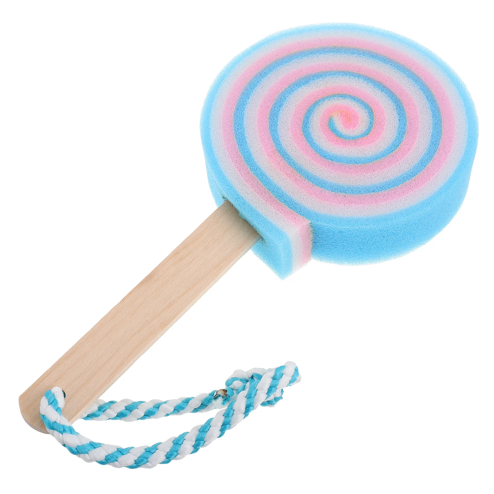Esponja de Baño de Doble Cara con Forma de Piruleta, Suave y Delicada, Exfoliante Corporal de Dibujos Animados para Niños y Niñas, Esponja de Baño Divertida y Bonita