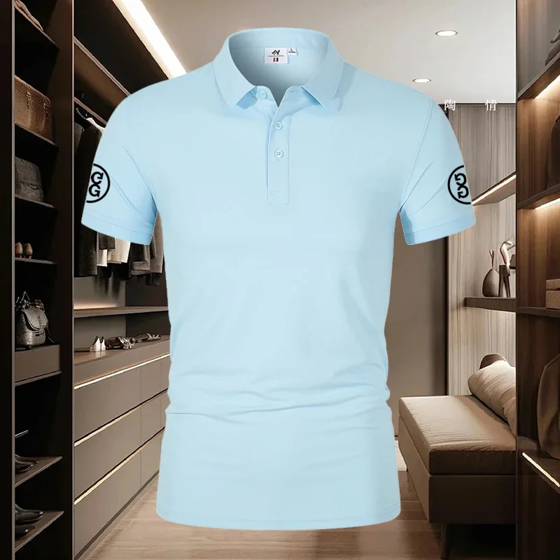 New 2024 Golf Clothing Men's Leisure Short Sleeved Golf Clothing T-shirt Outdoor Sports Quick Drying Golf Polo Shirt Top