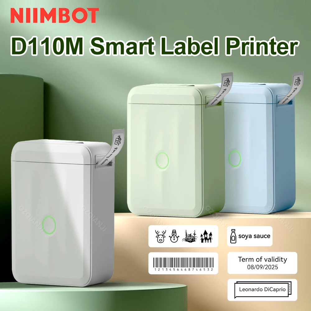 

NIIMBOT D110, обновленная версия, термопринтер для этикеток, мини-портативный умный прибор для изготовления этикеток с лентой для офиса, дома, кухни, школы