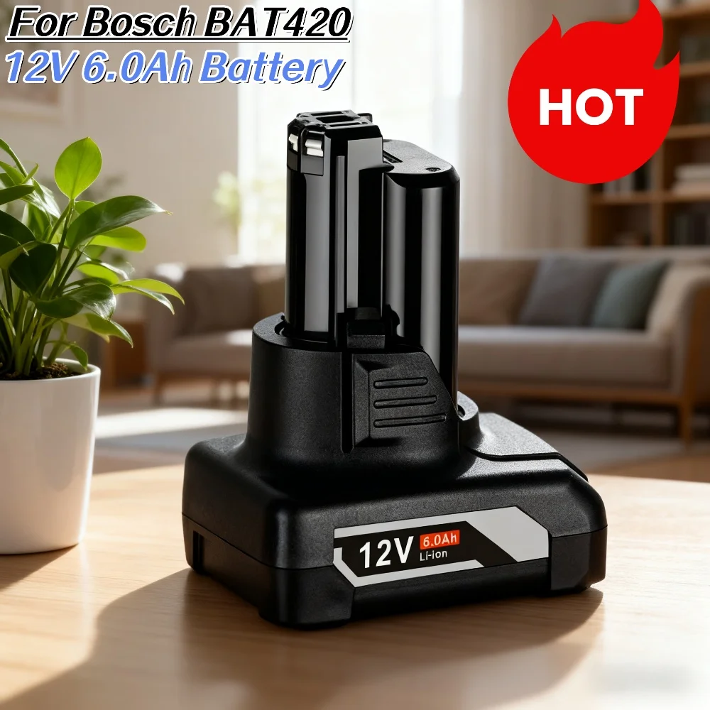 

12V/10.8V 4000mAh/5000mAh/6000mAh Li-ion Replacement Battery For Bosch BAT420 BAT411 BAT412 BAT413 BAT414 Cordless Power Tools.