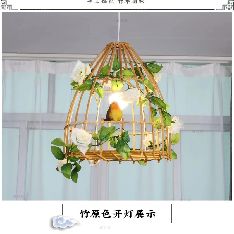

Creative Personality Bamboo Birdcage Chandelier South East Asia Restaurant Bedroom Balcony Romantic Flower Shop Internet