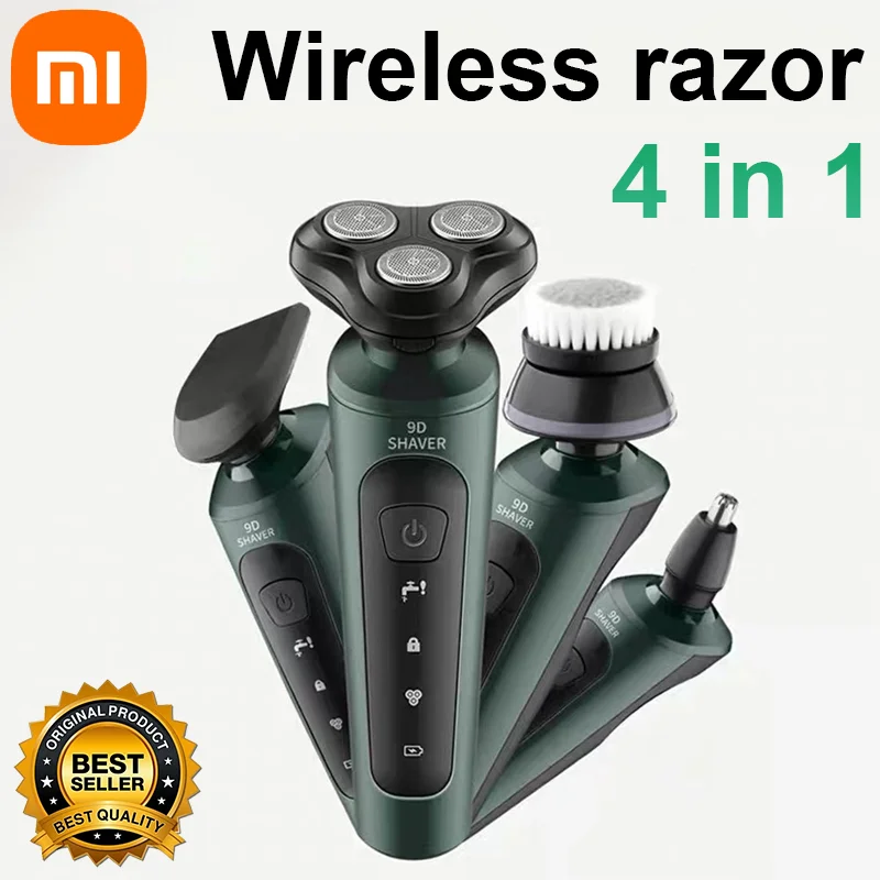 Xiaomi Electric Shavers For Men Waterproof Electric Trimmer Razor Wet Dry Use Rechargeable Battery Rotary Shavers Machine Shave