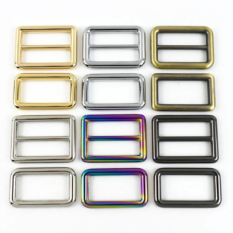 

Meetee 10Pcs 12-50mm Metal Buckles for Bag Strap Adjust Square O Ring Hook Webbing Tapes Slider Belt Buckle Hardware Accessories