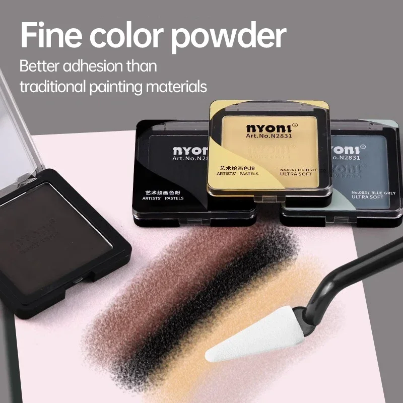 Nyoni 6colors Dry Wet Sketch Toner Paint Graphite Charcoal Color Powder Ultra Soft Artist Pastel Graphite Art Supplies view 5