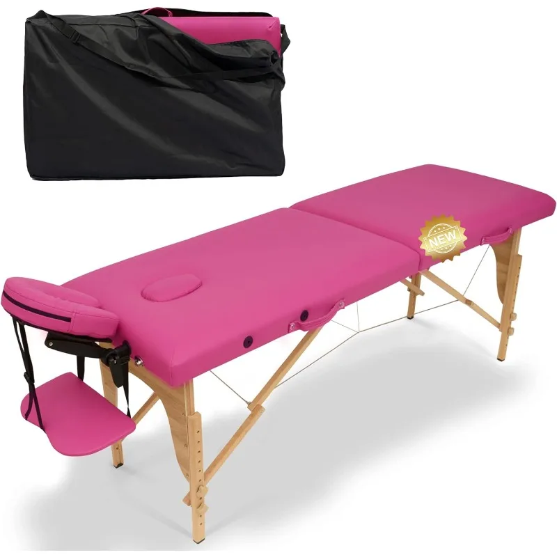 

Professional Massage Table Bed Portable 500 LBS Load Capacity Lightweight Adjustable Height Spa Salon Tattoo Esthetician Lash