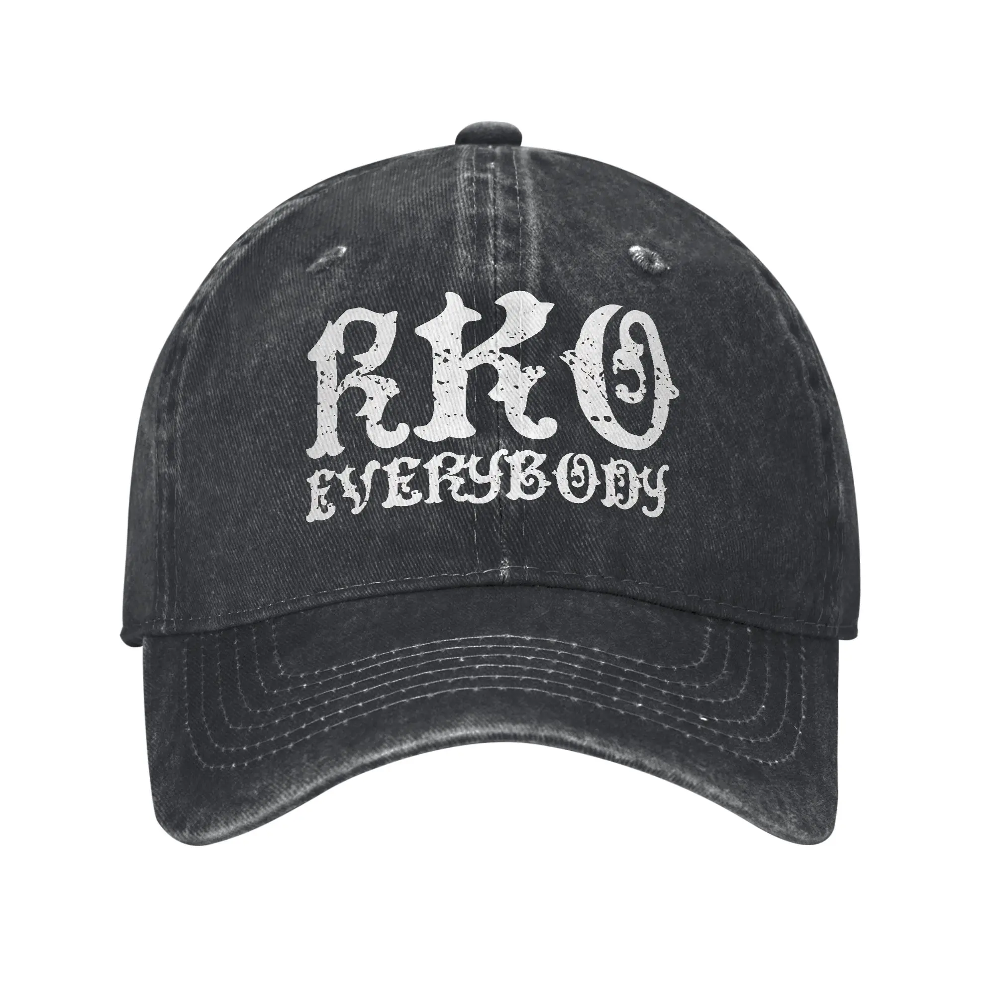 RKO Everybody  Wrestling Men Women Baseball Caps Distressed Denim Washed Cap All Seasons Travel Unstructured Soft Sun Cap