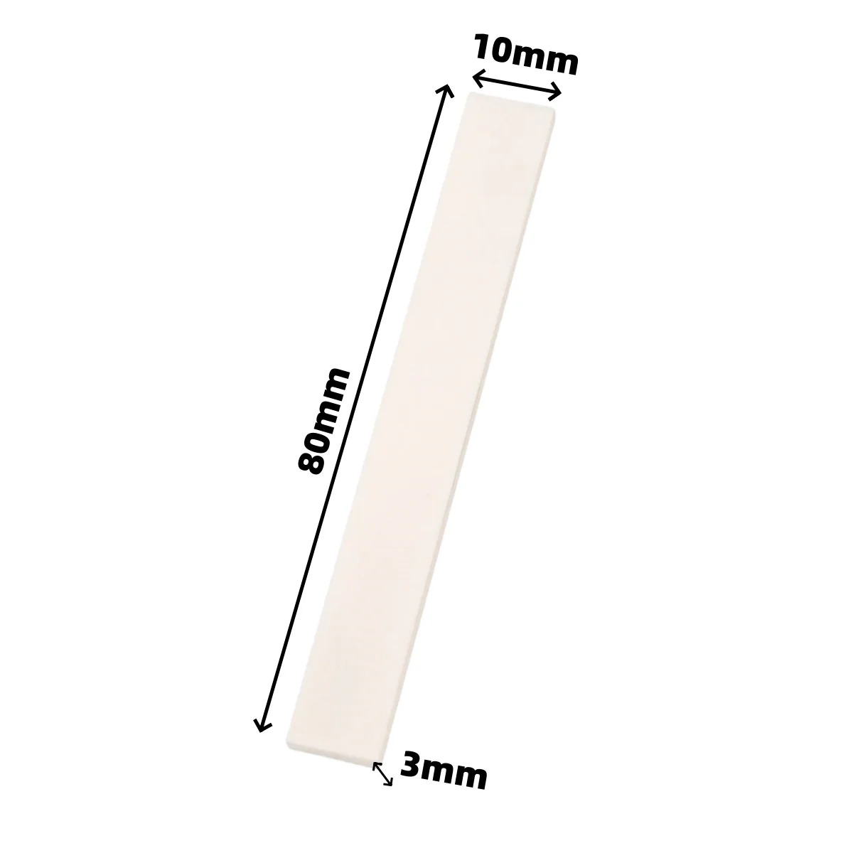 Miwayer 3/5/10Pcs Guitar Bridge Nuts White Buffalo Bone 80*3*10mm/for Guitar Mandolin Banjo/Ukulele Instrument Parts Replacement