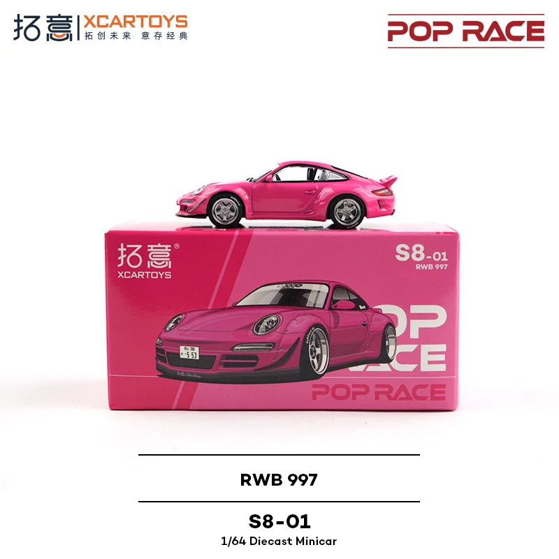 ダイキャスト 1/64スケール ポルシェ RWB 997 レーシング 合金製 車模型 コレクション おもちゃ ギフト 記念品 ディスプレイ 飾り