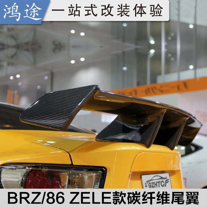 Car-styling Carbon fiber Material ZELE Style GT 86 BRZ Rear Trunk wing spoiler For Subaru BRZ Toyota 86 GT86