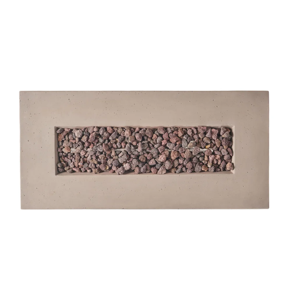 

Уличный прямоугольный пропановый камин из MgO-бетона, 40000 BTU, 40 дюймов, темно-серый (крышка бака в комплект не входит)