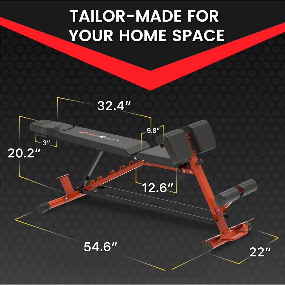 Banco de pesas FID 3 en 1, extensión de respaldo hiper, silla romana, banco ajustable para abdominales, banco inclinado