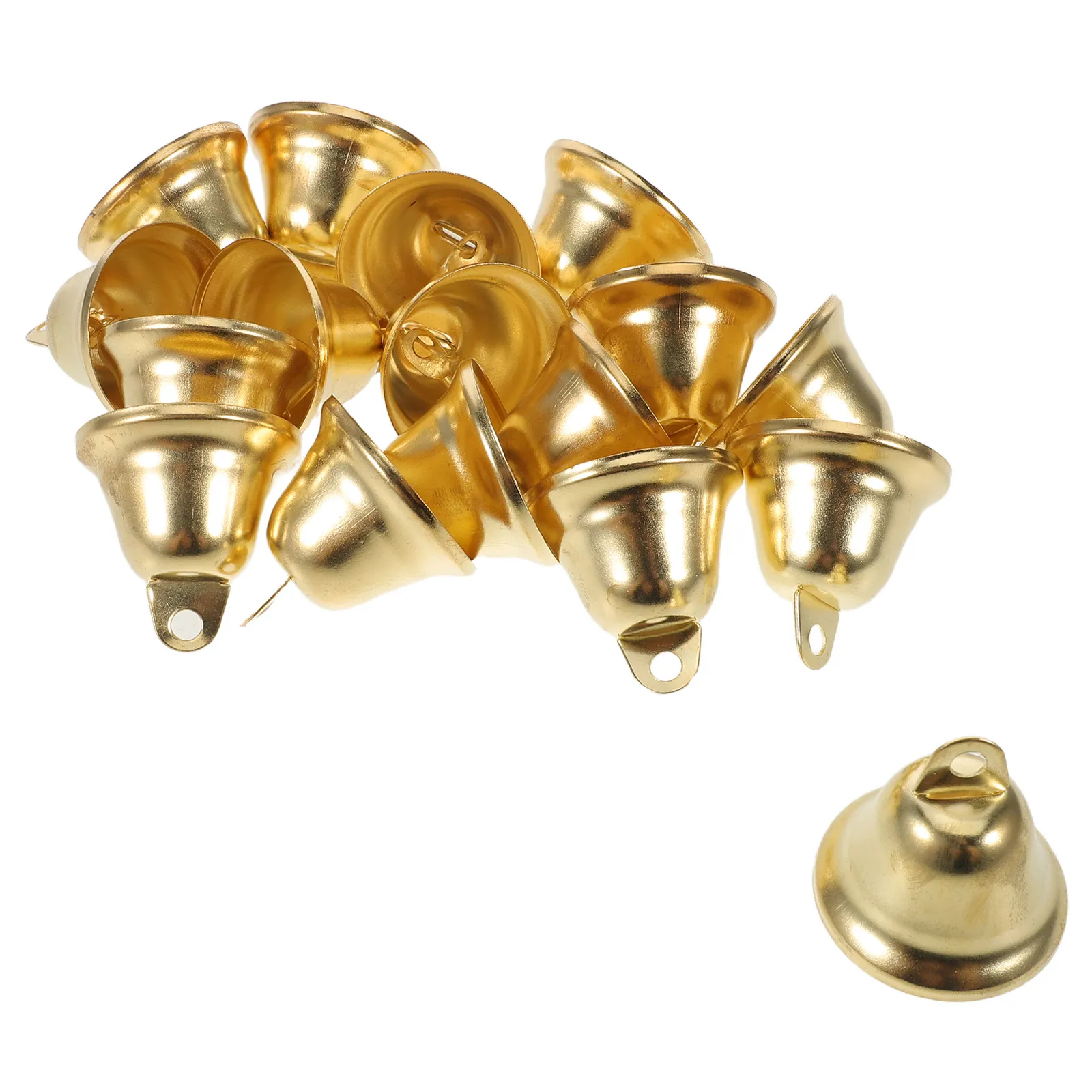 30Pcs Decorative Metal Bells Vintage Iron Finish Small Craft Bell for Home Decor Door Bell Wind Chime Keyring Bag Charm Holiday