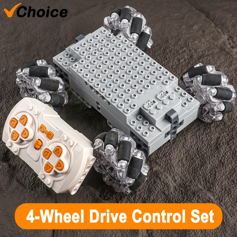 

Технические колеса MOC EV3 Mecanum, 4WD, электрический строительный блок, радиоуправляемый автомобиль, универсальные всенаправленные шины, развивающие игрушки, подарки