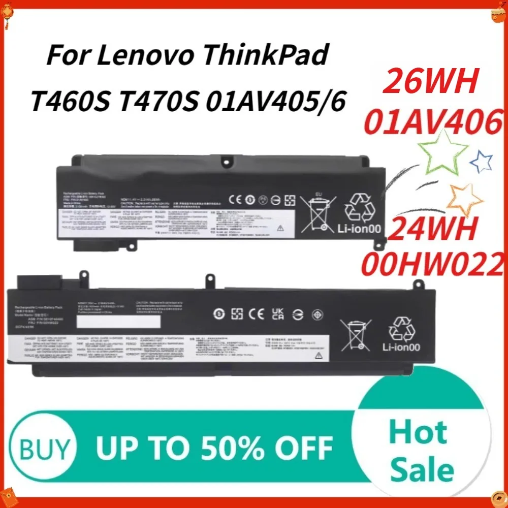 

00HW022 01AV405 Laptop Battery for Lenovo Thinkpad T460s T470s Notebook 01AV406 01AV407 01AV408 00HW023 00HW036 SB10F46462