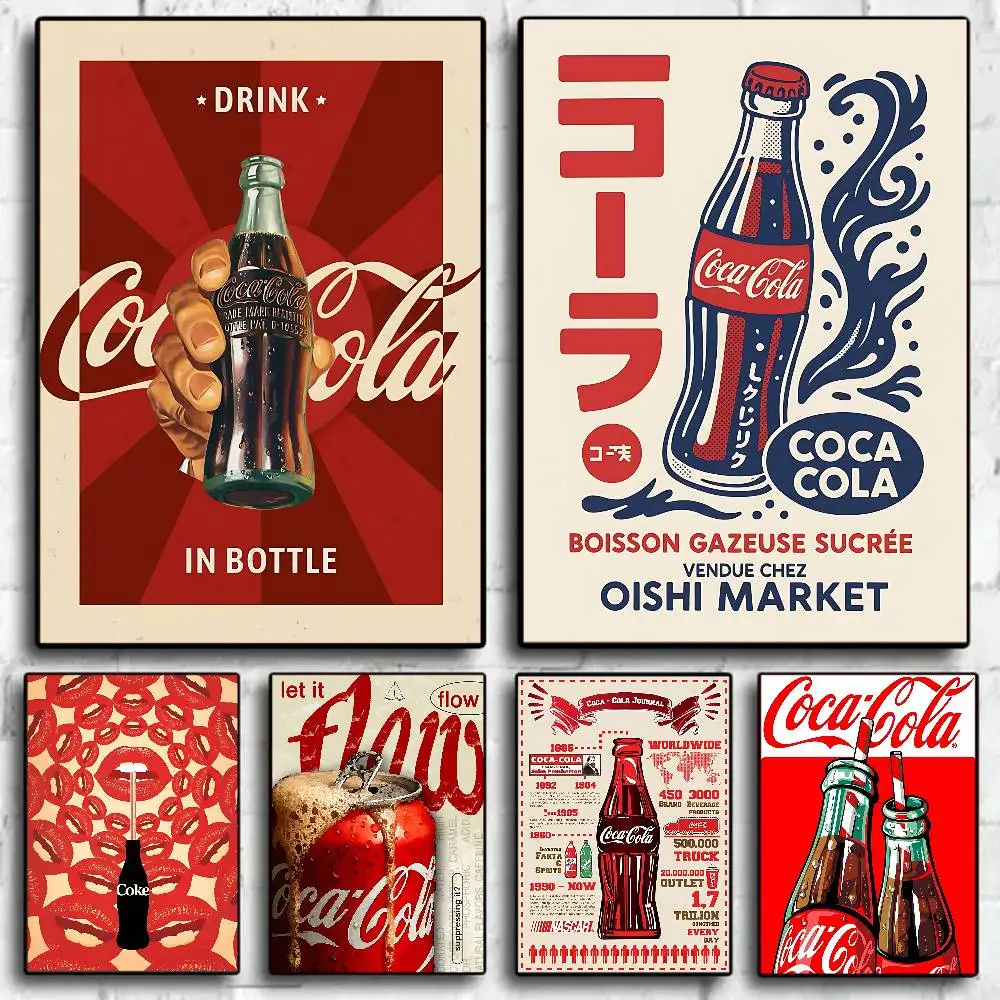 Coca -cola Vintage Classic Vintage Posters HD Quality Wall Art Retro Posters for Home Room Wall Decor
