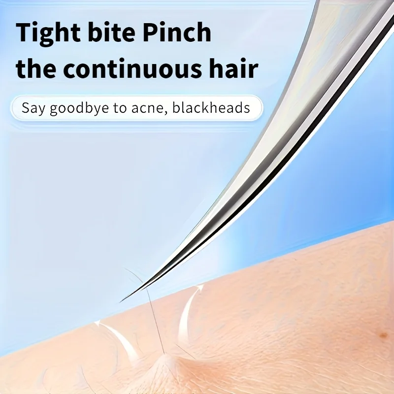 Pince à cils en acier inoxydable, avec mallette de rangement, lames Ultra tranchantes pour sourcils, points noirs, boutons, outil de soins du visage et du corps