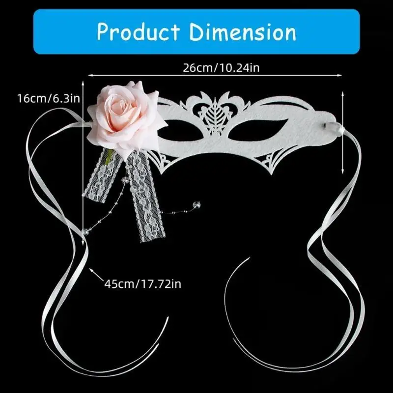 652F Masquerade Eyemask com decoração flores para casamento, flor Eyemask para festas máscaras femininas, bailes