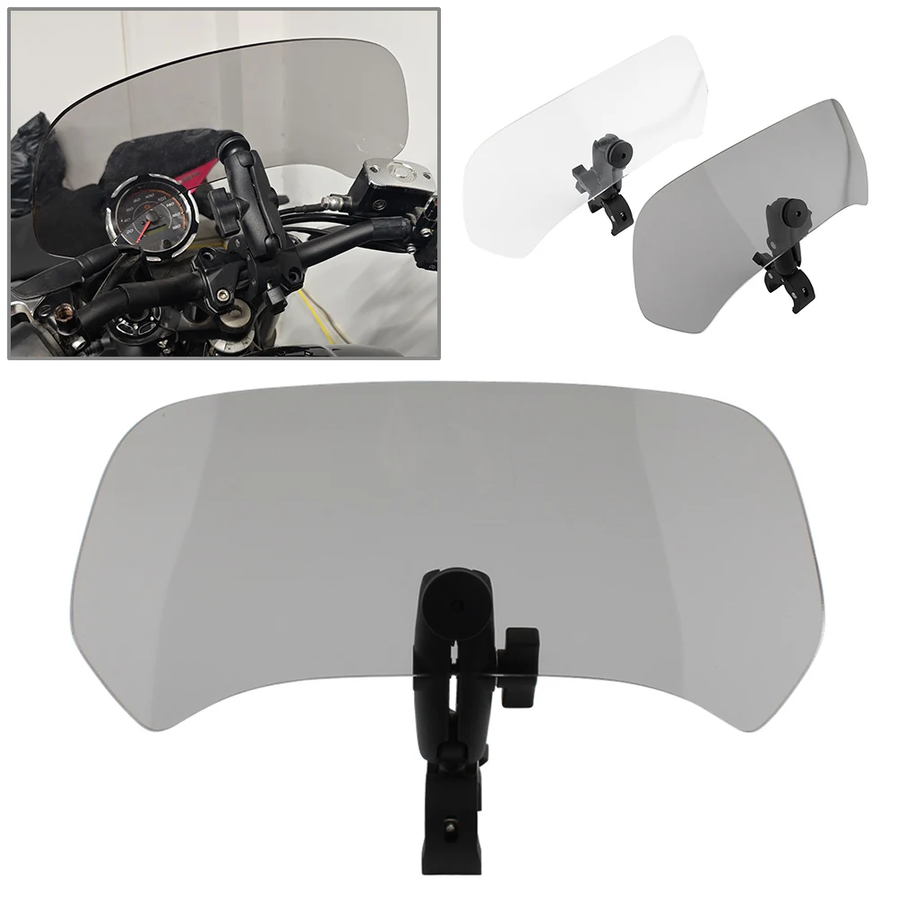 

Motorcycle Small Front Windshield Wind Deflector Windscreen Universal For Harley Honda Yamaha Kawasaki BMW For Suzuki