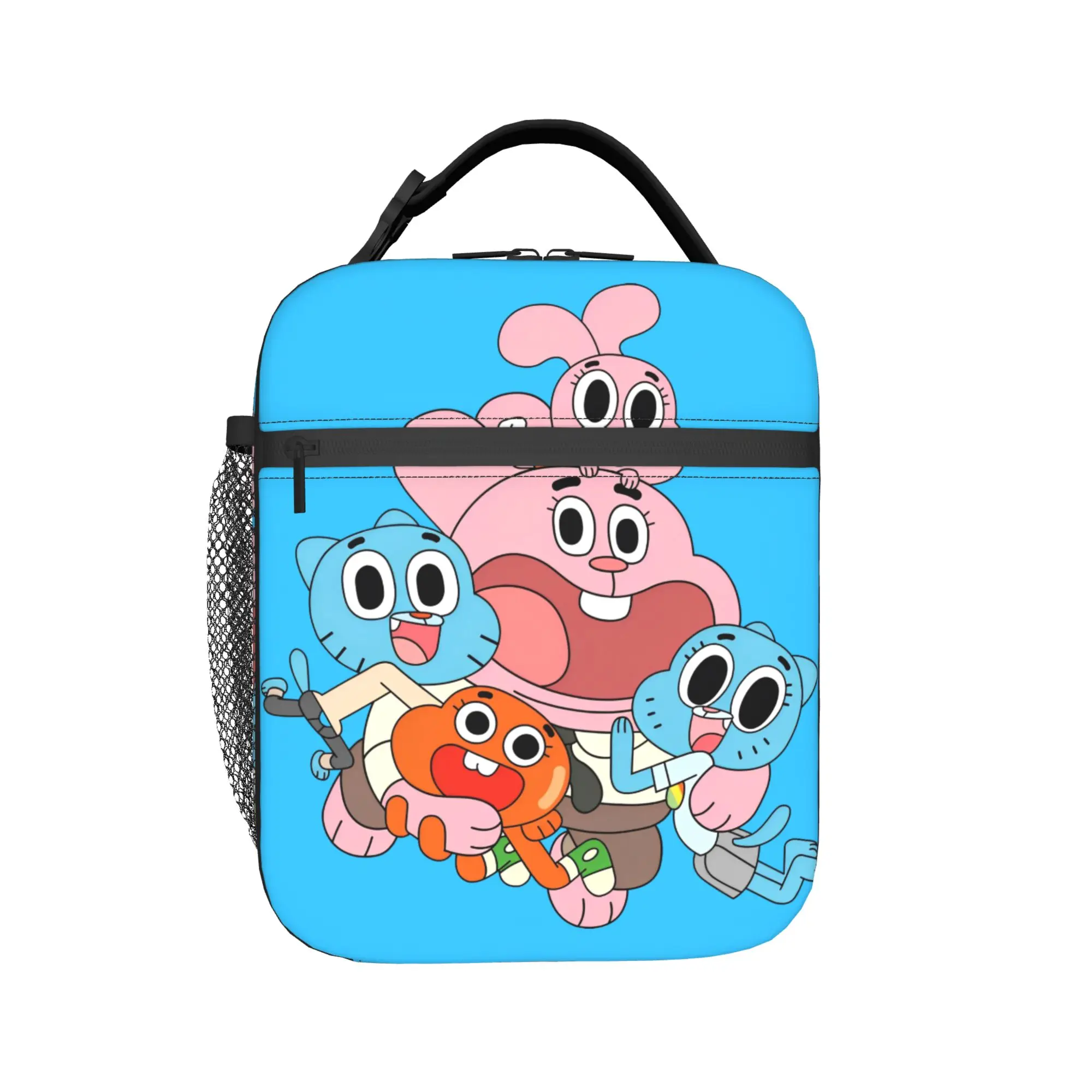 Gumballs  Cartoon  Insulated Lunch Bags Cooler Bag Reusable,Meal Container Video Game High Capacity Tote Lunch Box for Men Women