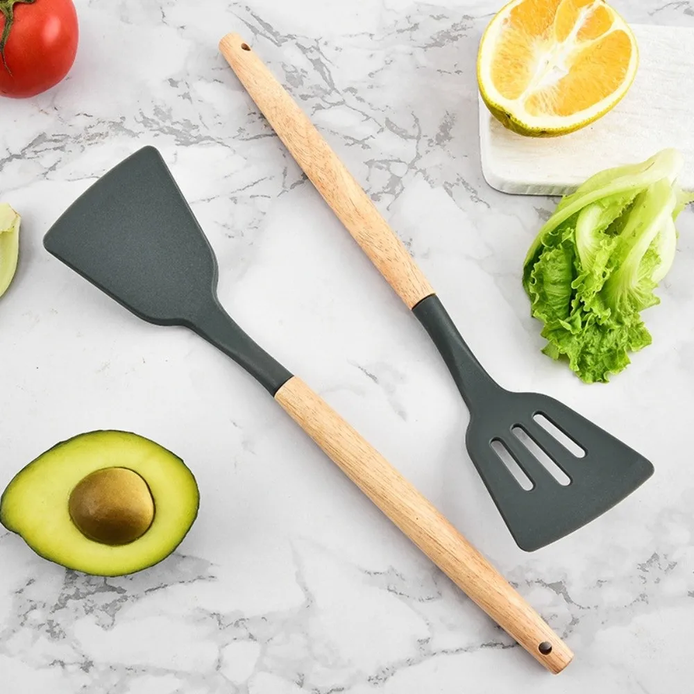 

Kitchen Tool Non-stick Silicone Cookware Set Food Grade 6 Piece Kitchen Cookware Cooking Set Soup Ladle Spatula Utensils Chef