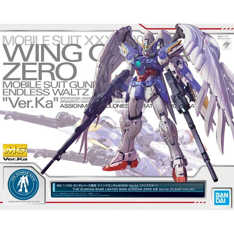 Bandai Original Gundam Model Kit Anime Figure MG 1/100 Wing Zero Ver.Ka 2.0 CLEAR COLOR  Action Figures Toys Gifts for Children