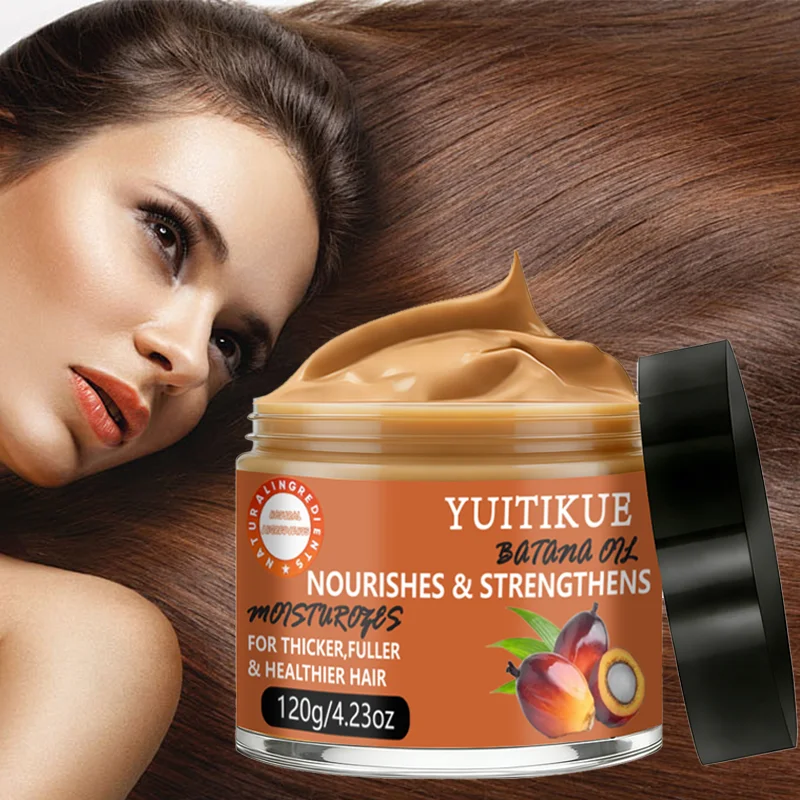 YUITIKUE Batana Oil Hair Cream - Nourishes, Strengthens & Moisturizes, For Thicker, Fuller & Healthier Hair, 120g