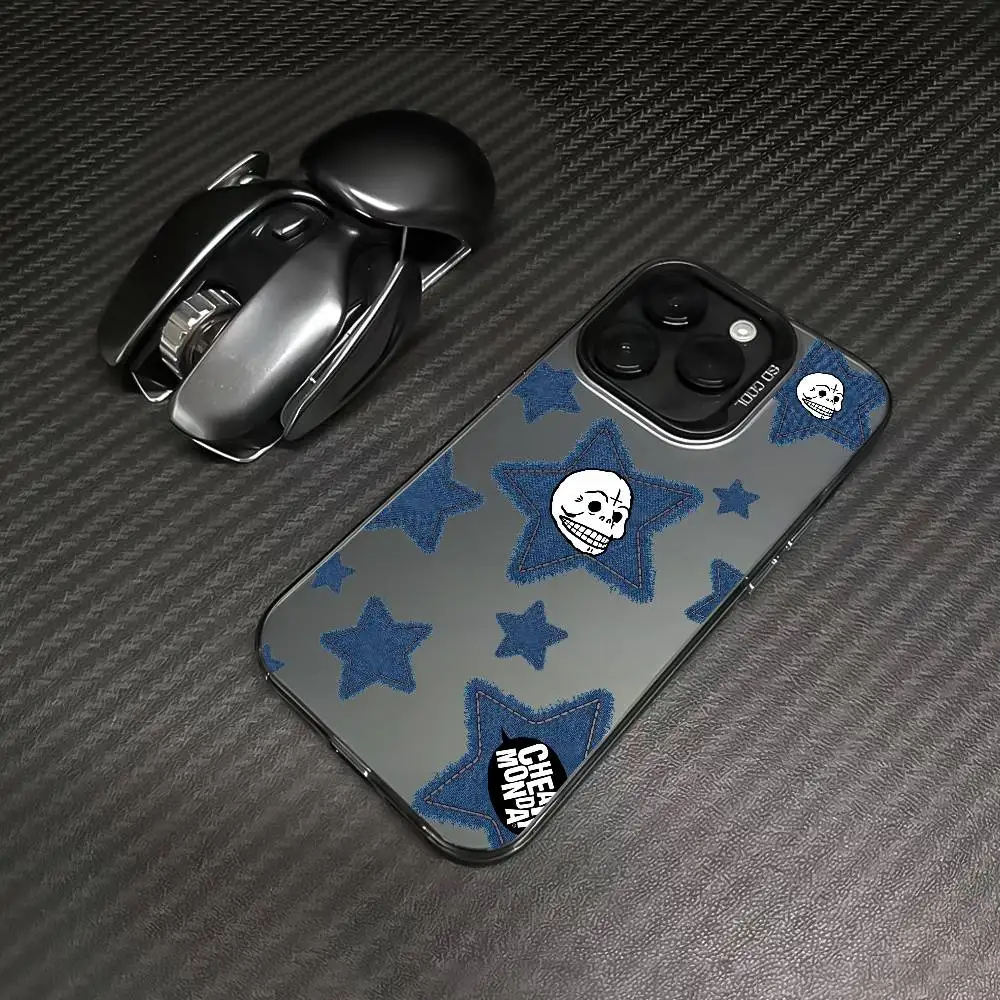 حافظة هاتف M-Monday رخيصة الثمن لهاتف آيفون 16 15 14 13 12 17 Pro Max زر معدني مستقل مطلي بالكهرباء