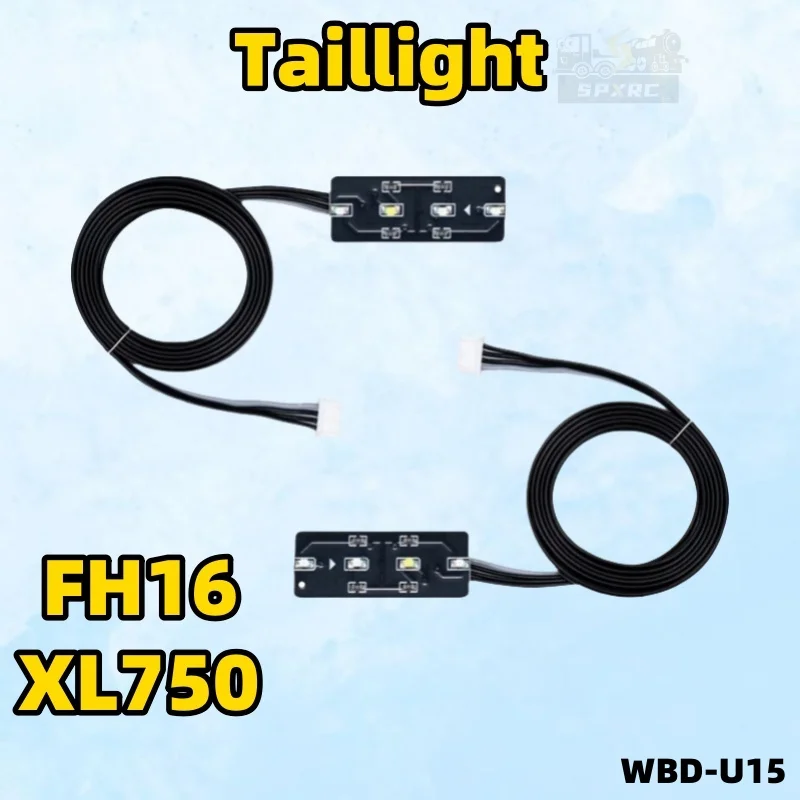 Tylne światła Lampa tylna Lampa energetyczna FH16 XL750 WBD-U15 Do 1/14 Tamiya RC 6×4 Drewniane Ciężarówki 8×4 Pojazdy Ratunkowe Model