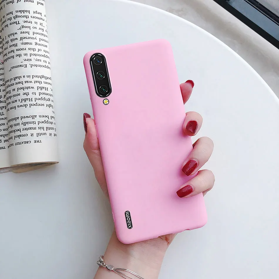 حافظة لهاتف شاومي Mi 9 Lite 8 9 se 9t 10 10t Pro 11 Mi a1 a2 a3 mia1 mia2 mia3 lite note 3 غطاء خلفي من السيليكون والبولي يوريثان