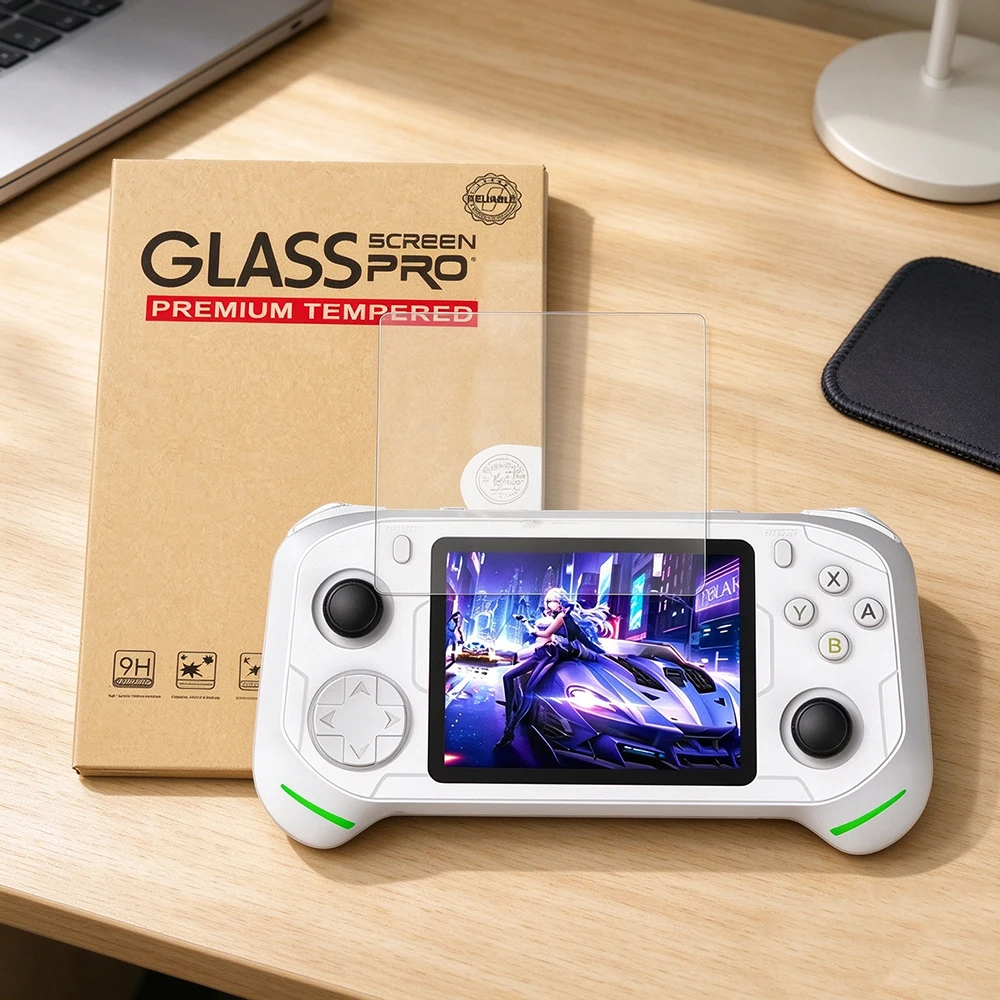 9H HD Tempered Glass Screen Protector for RX6H Game Player, Anti-Fingerprint Protective Film Game Console Accessories