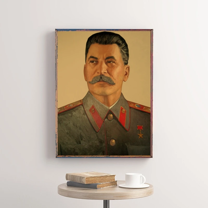 Vintage Stalin USSR CCCP Aesthetic Portrait Poster Soviet Retro Print Canvas Painting Wall Art Picture for Room Home Decoration