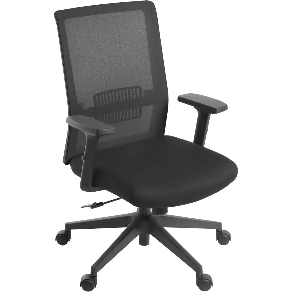 

Ergonomic Office Chair with Adjustable Lumbar Support and Arms - Black