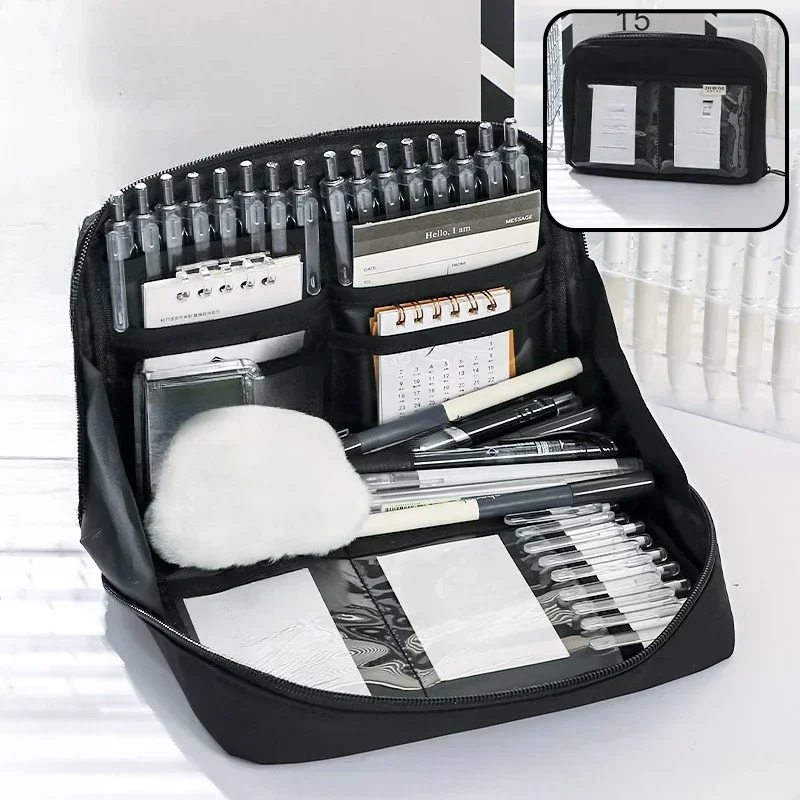 حقيبة أقلام رصاص ملونة ذات سعة كبيرة جدًا مكونة من 12 طبقة صندوق مدرسي جمالي لوازم مكتبية حافظة أقلام هدية عيد الميلاد حقيبة أقلام رصاص