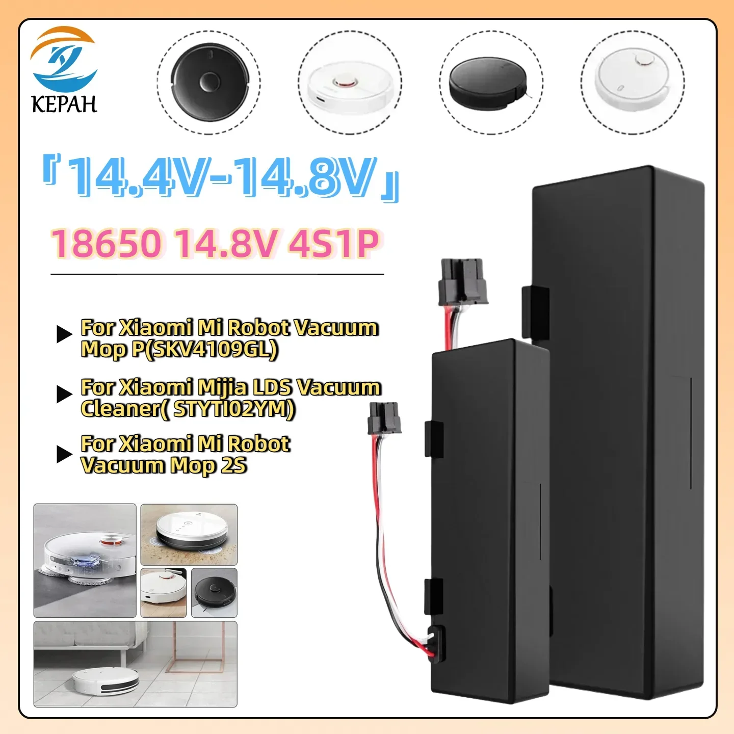 

14,4 В 12800 мАч для робота Xiaomi STYTJ02 YM MVXVC01-JG для Haier JX37 аксессуары запасные части аккумулятор для пылесоса
