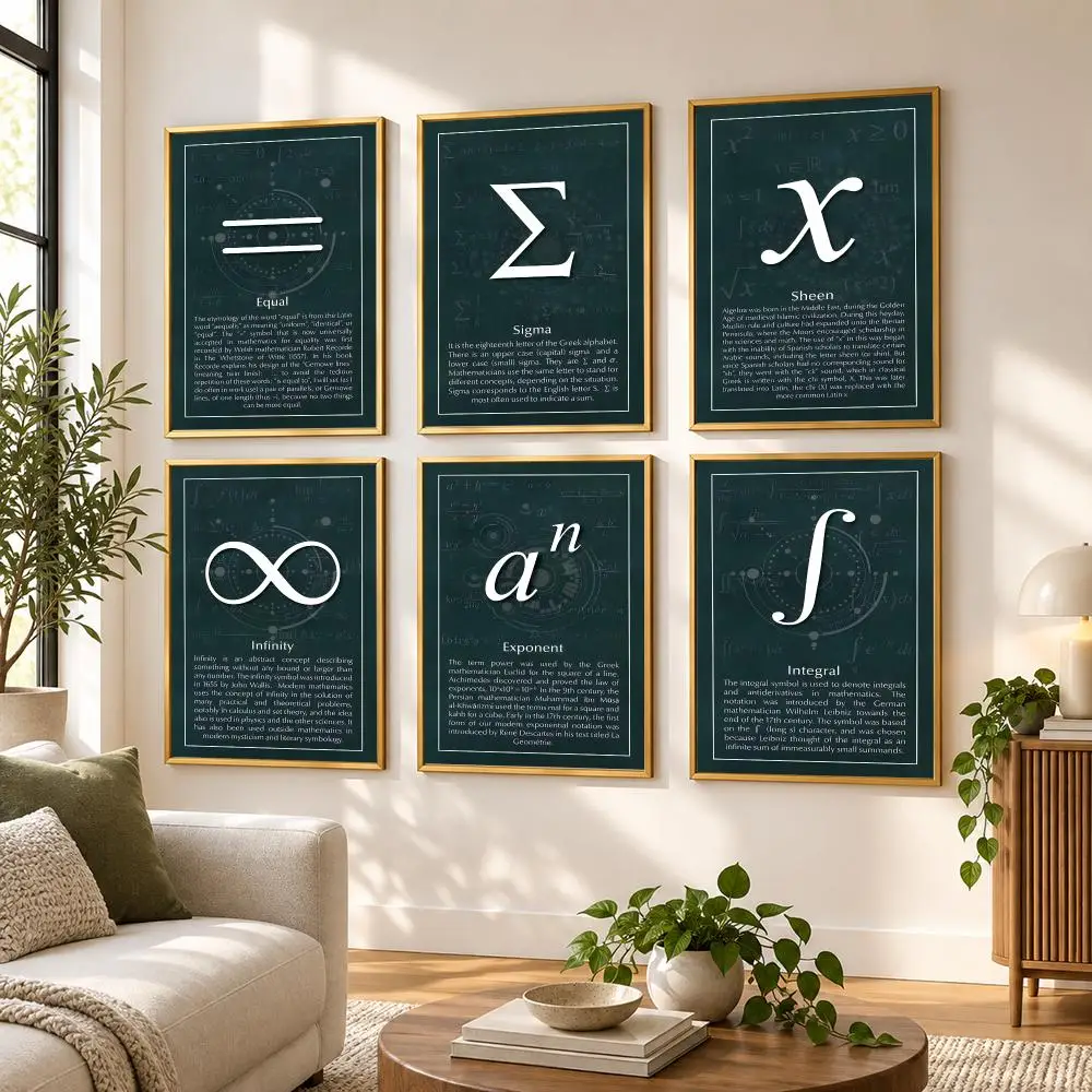 Educational Mathematics Canvas Poster HD art sticky wall waterproof home living room bedroom bar aesthetic decoration