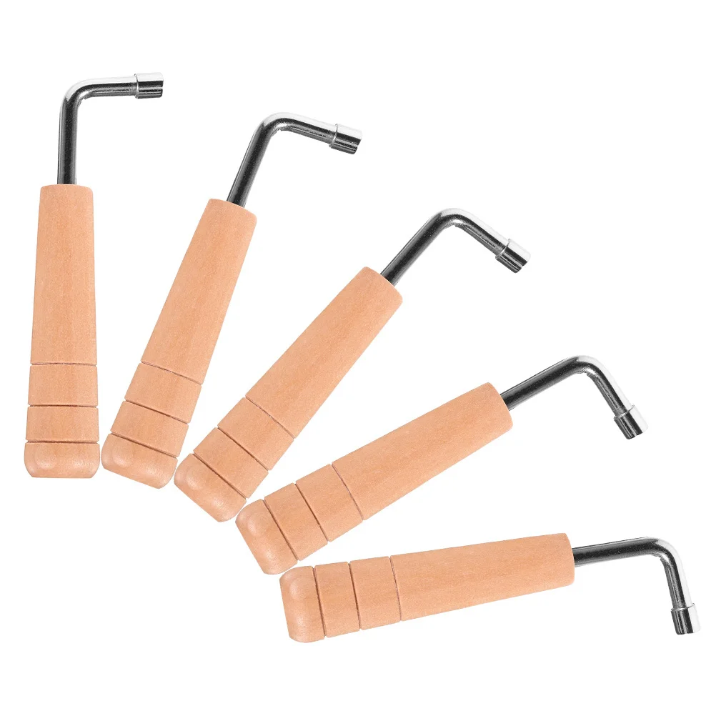 

5 Pcs Harp Tuning Rod Lyre Tuner Lever Wrench Accessories Beige Tool Adjustment