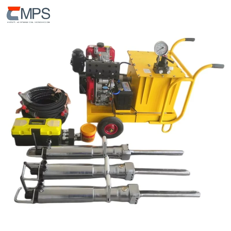 Powerful  Driven Hydraulic Rock Splitter for Dust Free Silent Vibration Free Stone Splitting and Demolition