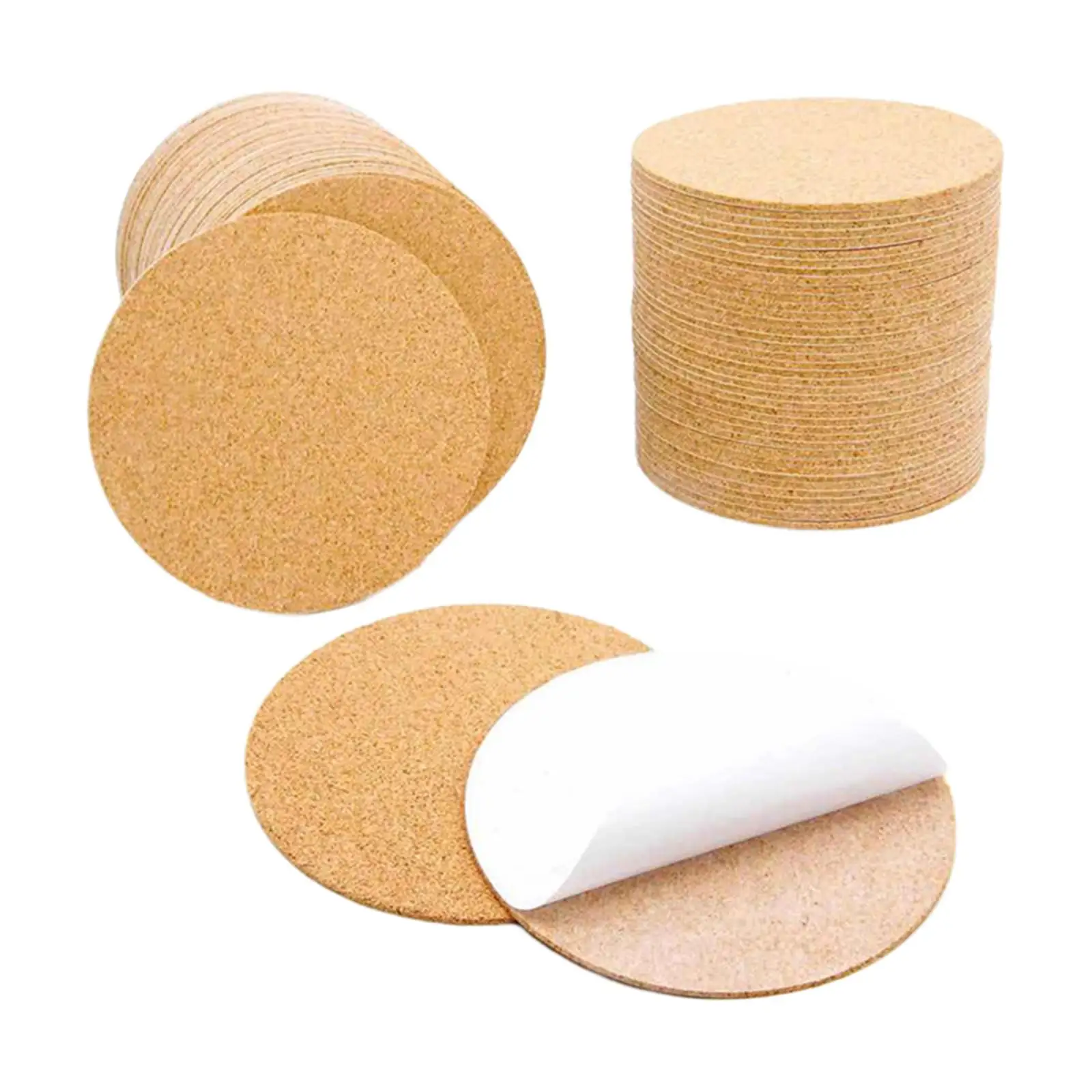 50Pcs Cork Boards, Cork Tiles for Wall Bulletin Boards, Corkboards Pin Boards for Walls Pictures Notes Memo Office Home