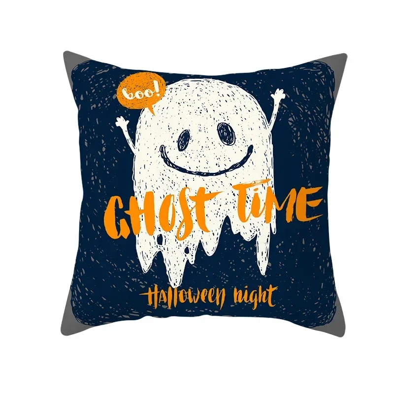 Halloween Horror Pumpkin Print Pattern Cushion Cover Home Air Conditioning Sofa Car Decoration Pillowcase 45 * 45cm