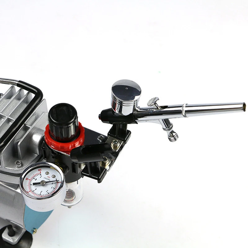 Mini Simple Airbrush Holder Attach Compressor 2 Capacity Spray Gun Holder Accessories Stand Support Airbrushes Paint Hobby