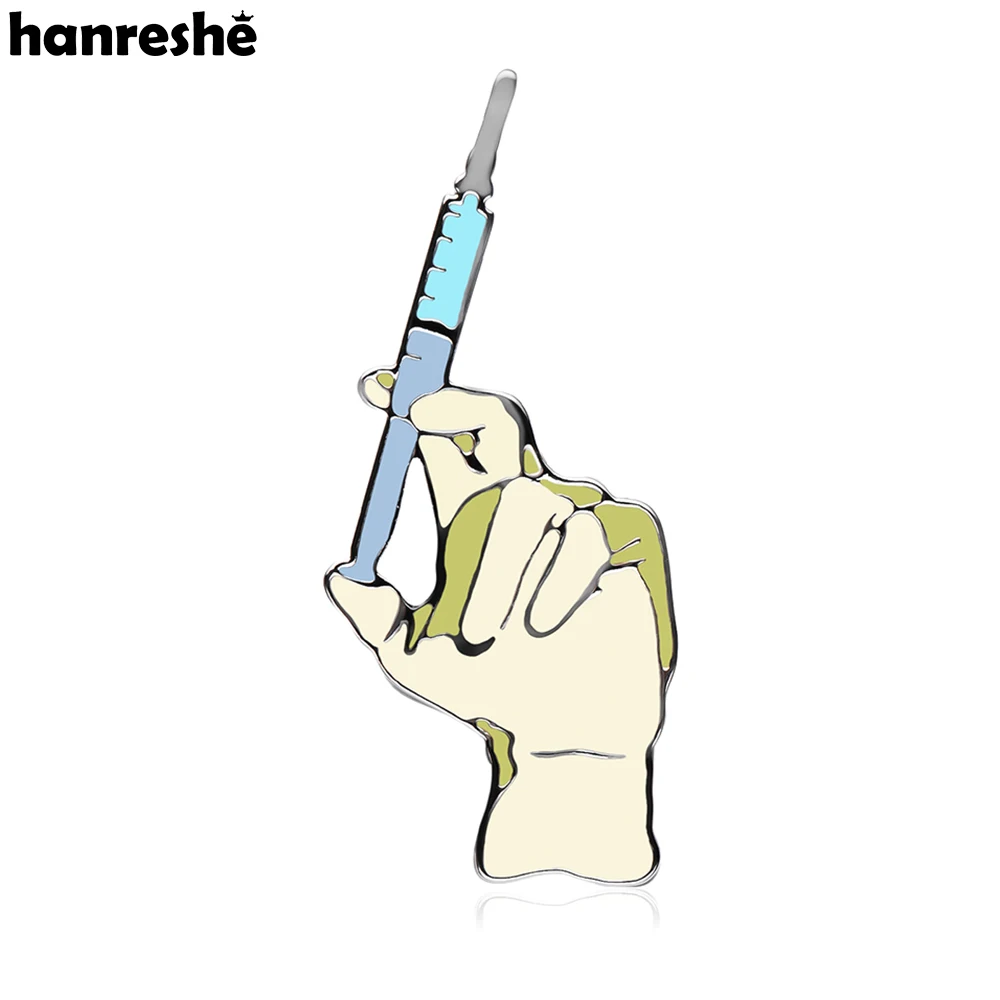 

Hanreshe Medical Enamel Pin Syringe Injection Lapel Backpack Badge Brooch Fashion Medicine Jewelry for Doctors and Nurses