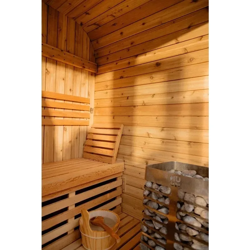 New Design Outdoor Wood Cube Sauna Room with Heater for 10 Person