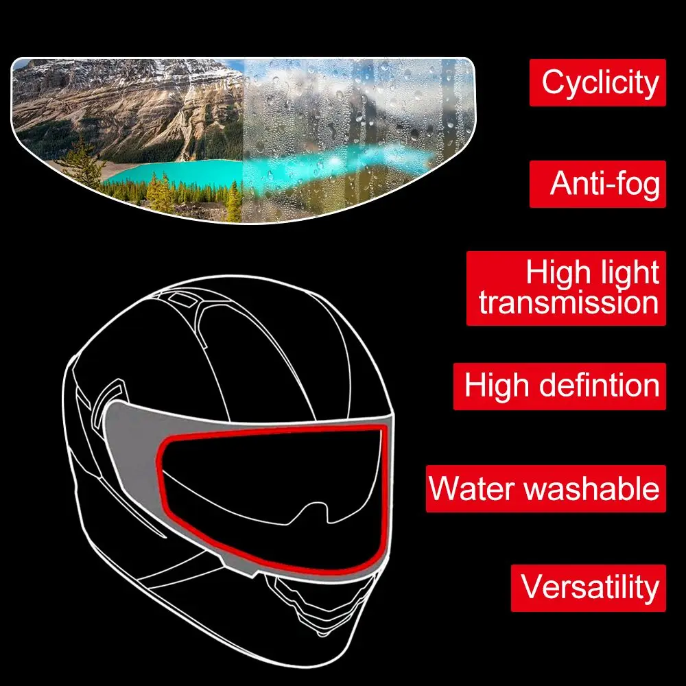 Stickers Film Racing Accessories Protective Film Anti-fog Film Motorcycle Helmet Anti-fog Patch Film Universal Lens Film
