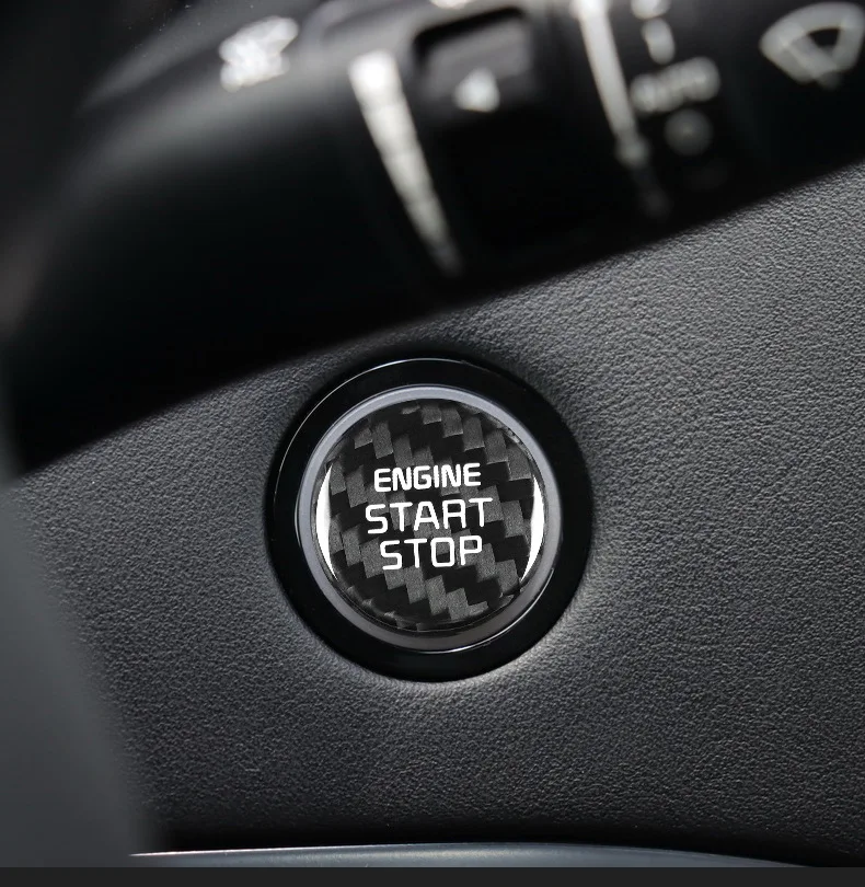 Suitable for Kia Stinger Interior Ignition Switch One-click Start Carbon Fiber Modification Trim Sticker