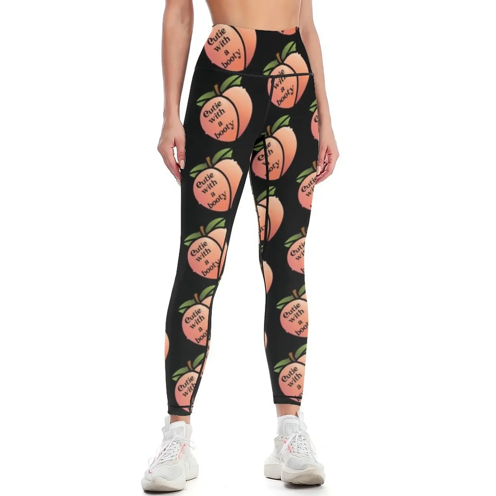 

cutie with a booty peach Leggings Legging sexy woman Fitness clothing legging gym sports for gym Womens Leggings