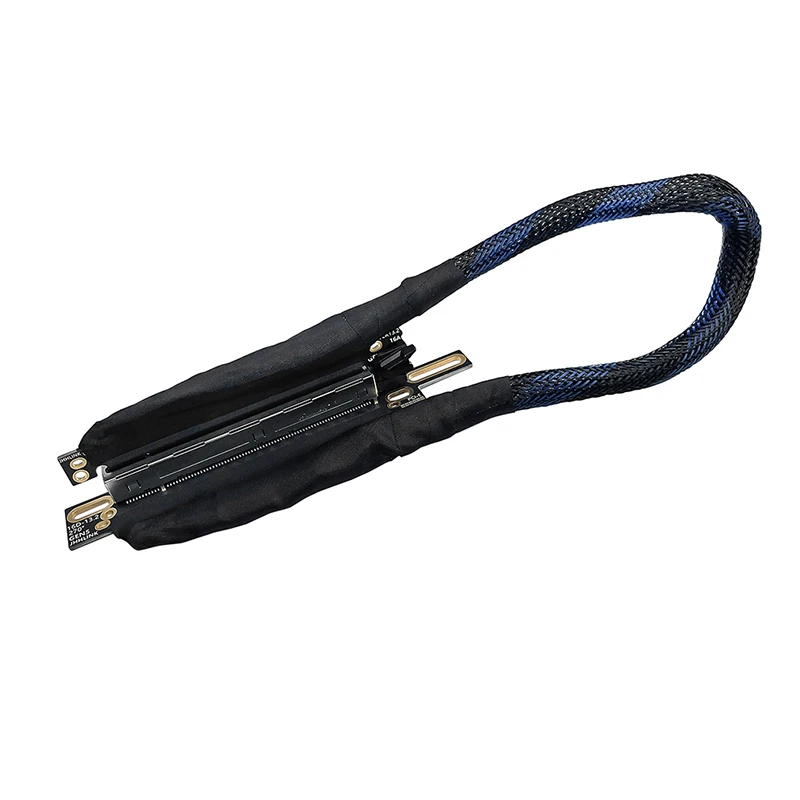 

270/180 Degree PCIE 5.0 X16 Graphics Card Extension Cable Silver Plated Adapter Cable GEN5 Lossless GPU Extension Cable 64GB\S