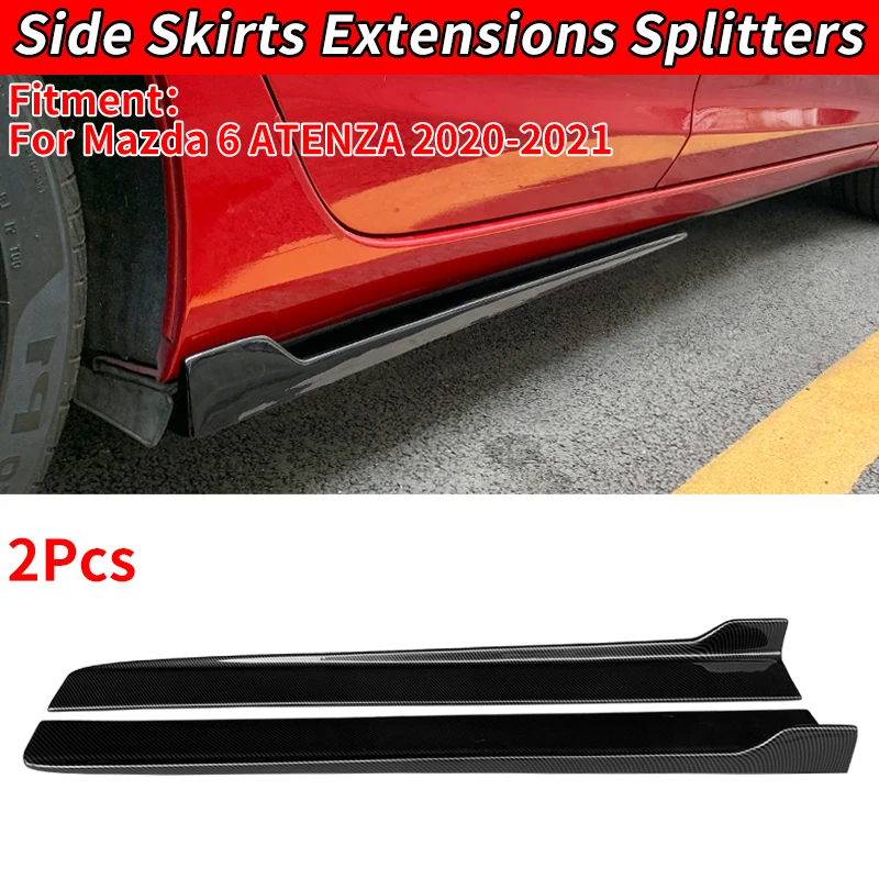 

For 6 ATENZA 2020-2022 High Quality Car Side Skirt Extension Splitters Body Apron Lip Splitter Winglet Accessories ABS