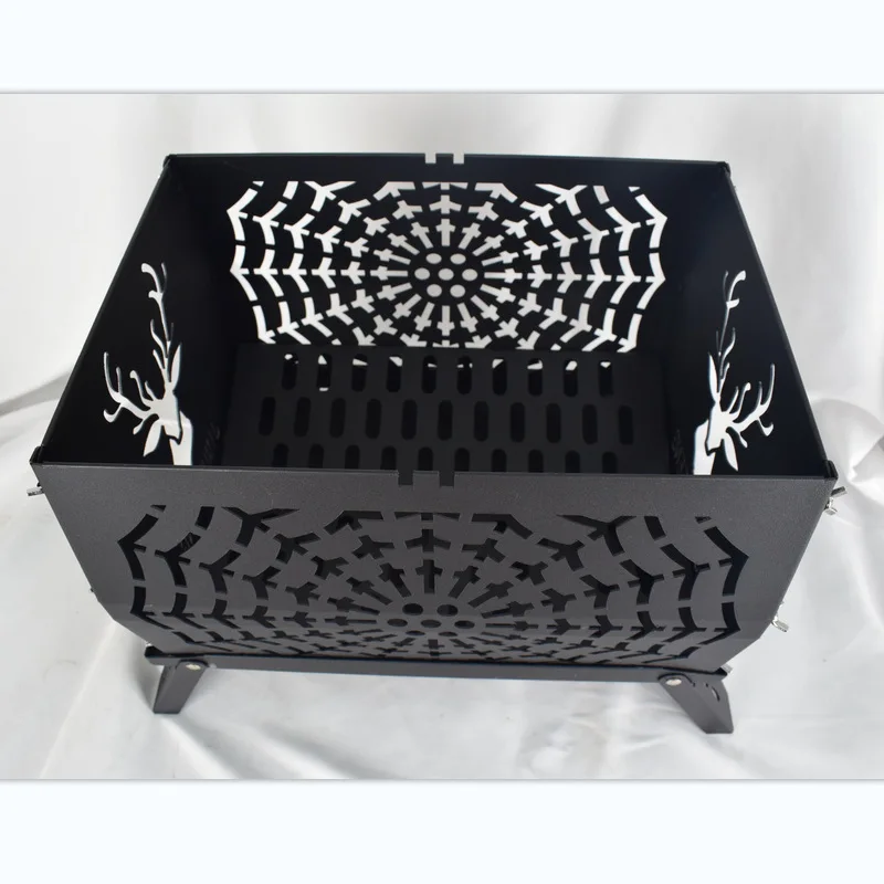 

Складная уличная печь-костровище из углеродистой стали, увеличенная, утолщенная, мобильная